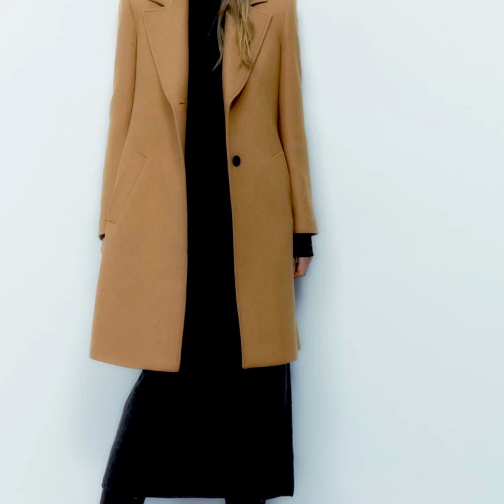 Zara Wool Camel Coat